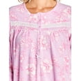 thumbnail image 5 of Casual Nights Women's Long Sleeve Micro Fleece Cozy Floral Night Gown, 5 of 5