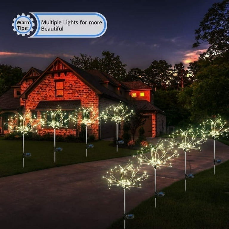 HOTBEST 120/90LED Waterproof Solar Powered Outdoor Grass Globe Dandelion Lamp For Garden Lawn Landscape Lamp Holiday Light HOTBEST 120/90LED Waterproof Solar Powered Outdoor Grass Globe Dandelion Lamp For Garden Lawn Landscape Lamp Holiday Light