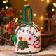 thumbnail image 1 of Bolsas de regalo navideñas para niños | Bolsas de dulces de terciopelo con cordón en forma de manzana | Recuerdos y almacenamiento decorativo para fiestas | Tema festivo rojo y verde, 1 of 6