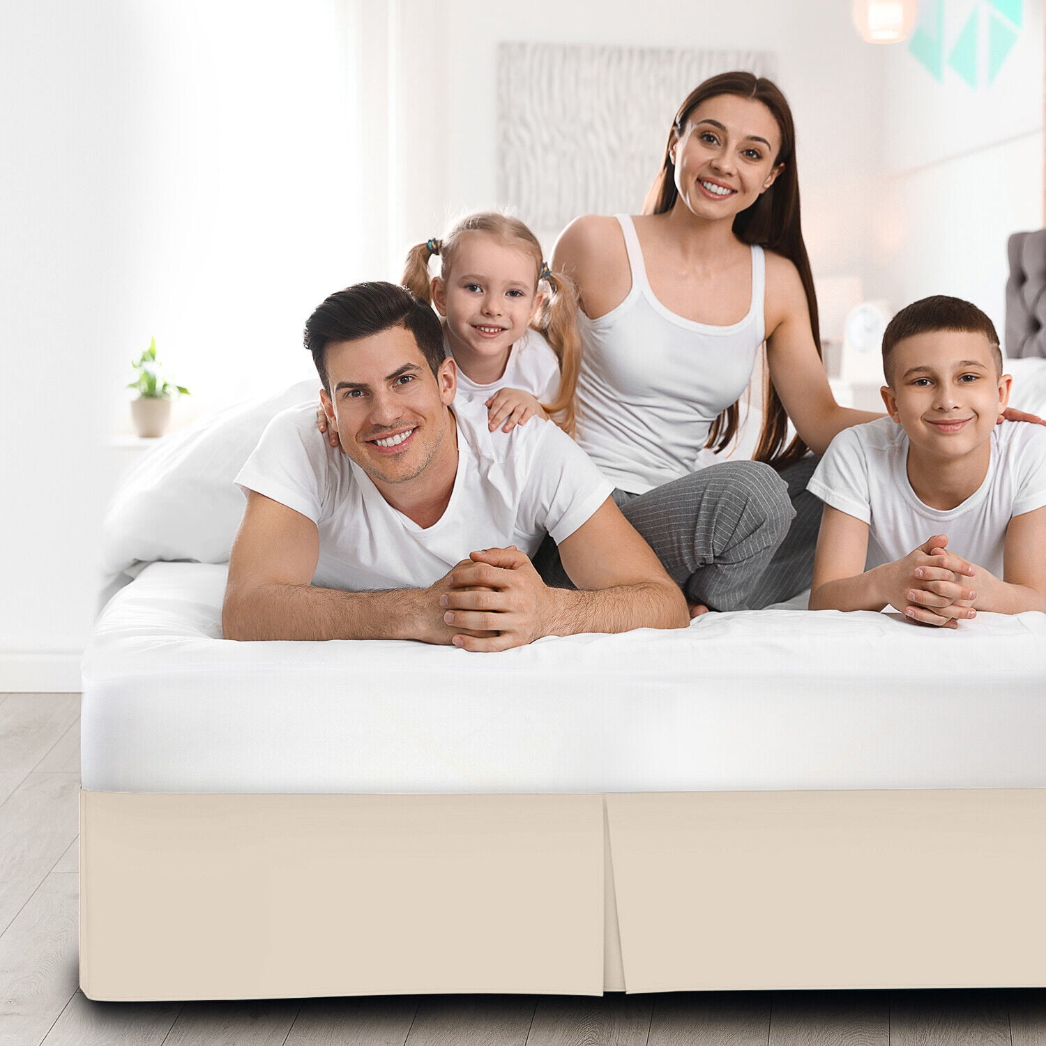 Luxury Bed Skirt  Solid Microfiber Pleated 14" Drop Premium Dust Ruffle
