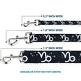 thumbnail image 3 of Buckle-Down Pet Leash, Dog Leash, Zodiac Capricorn Symbol Constellations Black White, 4 Feet Long 1.0 Inch Wide, 3 of 6