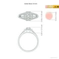 thumbnail image 4 of ANGARA Natural Inspired Octagonal Diamond Engagement Ring in 14K White Gold for Women (Size-4.6mm| Color-H| Clarity-SI2) | April Birthstone, Anniversary, Jewelry Gift for Women | Natural Diamond Ring, 4 of 9