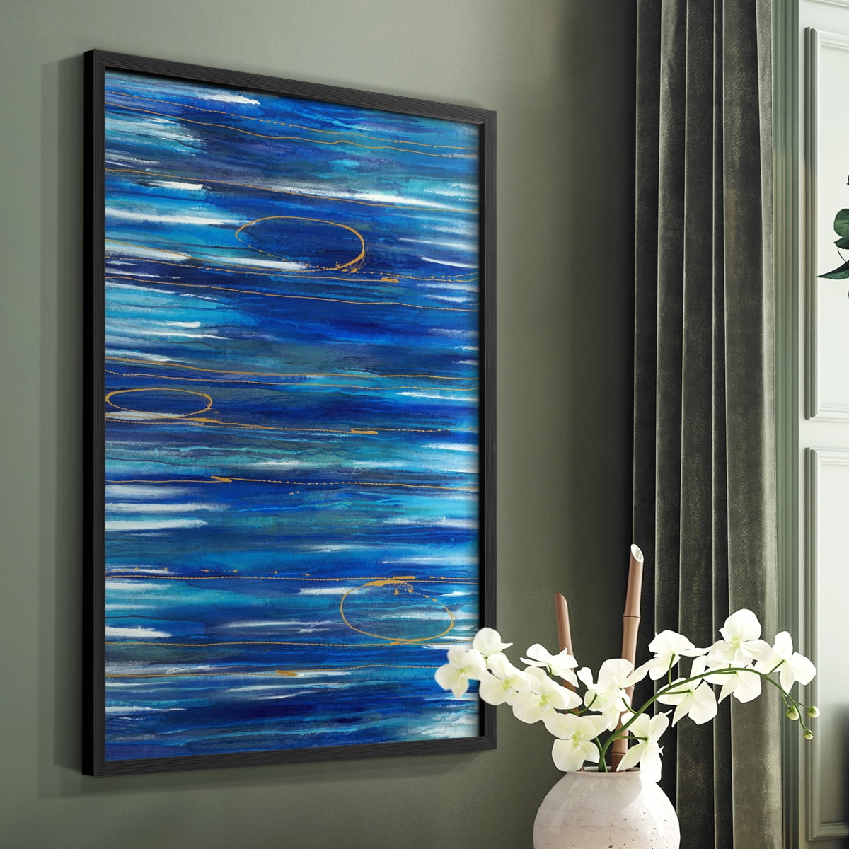 Waterworld Framed Print in Black Solid Wood 16 x 20 Framed Print