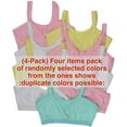 thumbnail image 2 of ToBeInStyle Girl's 4-Pack Crochet Trim Cami Training Bras - Pastel - 12 Years, 2 of 6
