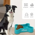 thumbnail image 4 of Tvtnvo Dog Bowls Spill Resistant Double Pet Food and Water with Non Tip Stable Base Safe Rounded Rim Scratch Resistant Long Lasting Plastic Easy to Clean for Indoor Pets and Dogs Blue 7.8in, 4 of 5