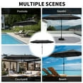 thumbnail image 6 of Autlaycil 13ft Patio Umbrella with Crank System and Sturdy Ribs, Sun Protection for Garden, Deck, Poolside, Outdoor - Black, 6 of 7