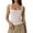White, variant on Moonker Womens Tank Tops Summer Loose Sleeveless Top Under $10 2025 New Women's Sweet Collar Sleeveless T Shirt Double Line T Shirt Slim Fit Top