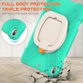 thumbnail image 6 of Case for iPad Air 3 10.5 Inch 2019/iPad Pro 10.5 Inch 2017, 360 Degree Rotating Hand Grip Shockproof Cover with Shoulder Strap, Mint Green, 6 of 7