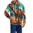 thumbnail image 2 of Kdxio Cool Camel Oasis Vibes Print Men Hoodies Casual Hoodies for Men with Zip Pockets Full Zip Long Sleeve Sweatshirt Sports Hooded Jacket-Large, 2 of 5