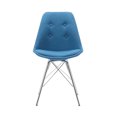 thumbnail image 3 of Porthos Home Upholstered Dining Chair with Chrome Metal Legs, 3 of 7