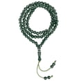 thumbnail image 1 of Rosario musulmán de resina dorada de 99 granos, herramienta de oración islámica, artículo religioso, color verde, 1 of 14