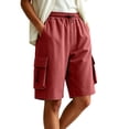 thumbnail image 2 of XYAIYT Womens Cargo Shorts with Multi-Pockets Knee Length Elastic Waist Short Pants for Hiking Outdoor Summer, 2 of 6