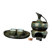 jicheng Ceramic Sake Set Creative Porcelain Pottery for House Warming Tea Party Gift