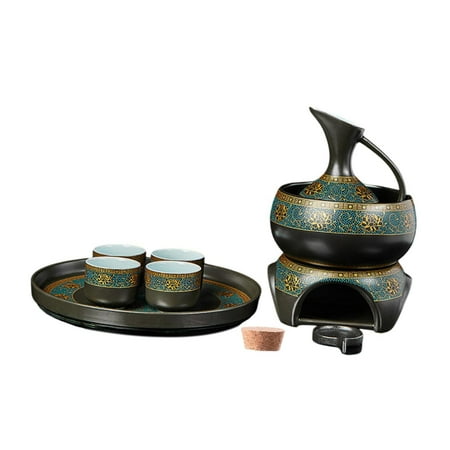 jicheng Ceramic Sake Set Creative Porcelain Pottery for House Warming Tea Party Gift