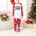 thumbnail image 4 of Odeerbi Christmas Pajamas for Family Holiday Long Sleeve Family Christmas Pajamas Matching Sets Kids Casual Printed Top Pants Outfits Loungewear Two-Piece Sleepwear Xmas PJs Set Red, 4 of 6