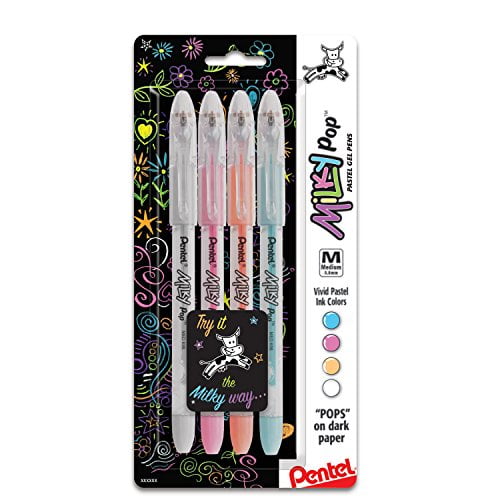 Pentel Milky Brush Pastel Colouring Pen Assorted Colours Ideal for