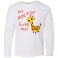 thumbnail image 3 of Inktastic My Meemaw Loves me- cute giraffe Long Sleeve Youth T-Shirt, 3 of 5