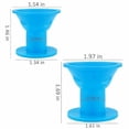 thumbnail image 2 of 40Pcs Magic Hair Rollers Set - 20 Large + 20 Small Silicone Curlers (Blue) with Hairnet, Heatless Hair Styling Tools, 2 of 6