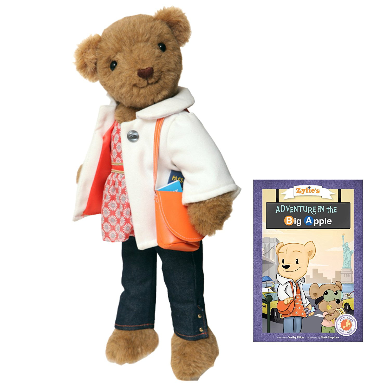 Teddy Bear Zylie the Bear Adventure Kit & Zylie's Adventure Outfit Doll Bundle 