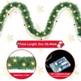 thumbnail image 2 of Dalrosia 16.4FT Christmas Prelit Tinsel Garland with Lights 50 LED Hanging Lighted Christmas Garland Xmas Tinsel Garland for Xmas Tree Home Decor, 2 of 6