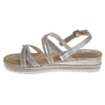 thumbnail image 3 of Badgley Mischka Girls Wedge Sandals. (Little Kids Big Kids), Silver, 2, 3 of 8