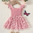 thumbnail image 5 of Dyfzdhu Girls Dress Kids Toddler Baby Girls Spring Summer Print Ruffle Tulle Butterfly Sleeveless Princess Dress, 5 of 9