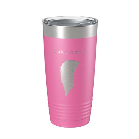 

Lake Abert Map Tumbler Travel Mug Insulated Laser Engraved Coffee Cup Oregon 20 oz Pink