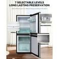 thumbnail image 6 of 4.2 Cu.Ft Compact Refrigerator Double Door Mini Fridge with 2.3 Cu ft Freezer, Ultra Quiet, Mini Refrigerator for Dorm, Bedroom, Office, Silvery, 6 of 6