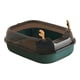 thumbnail image 4 of Caja de arena para gatos semicerrada, arenero duradero para gatos, a prueba de salpicaduras, orinal , orinal para conejos, gatitos, suministros Verde Salvador Bandeja de arena para gatos, 4 of 10