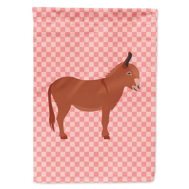 "Treasures BB7848CHF Irish Donkey Pink Check Canvas House Flag, Size, Multicolor" Caroline's Treasures BB7848CHF