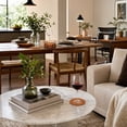 thumbnail image 5 of 4 Pack Round Cotton Yarn Woven Placemats, Linen Heat Resistant Table Trivets, Insulating Dish Coaster Set, Matching Storage Rack Included For Kitchen Dining Table Decor, 5 of 5
