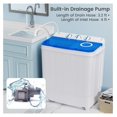 thumbnail image 5 of Portable Washing Machine, 17.6 lbs Capacity Twin Tub 11 lbs Washer and 6.6 lbs Spinner with Control Knobs, Timer Function, Drain Pump, Compact Laundry washer for Home Dorm Apartment RV (Blue), 5 of 8