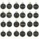 thumbnail image 1 of 24 piezas (2 juegos) de dijes del zodiaco, doce constelaciones, dijes redondos de metal esmaltado, dijes de doble cara para collares y pulseras DIY (12 mm x 15 mm, negro), 1 of 7