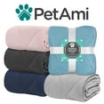 thumbnail image 7 of PetAmi Premium Cooling Dog Blanket | Lightweight Fluffy Pet Throw Blanket Bed Cover for Dogs, Cat, Puppies | Pet Blanket Furniture Protector Couch Sofa | Reversible Fuzzy Cozy | 24x32, Pink, 7 of 7