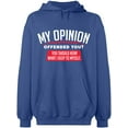 thumbnail image 2 of OXI Hoodie Sweatshirt - My Opinion Offended You, Basic Casual Hoodie for Men's and Women Fleece Hoodie Long Sleeve - Indigo Blue Small, 2 of 3