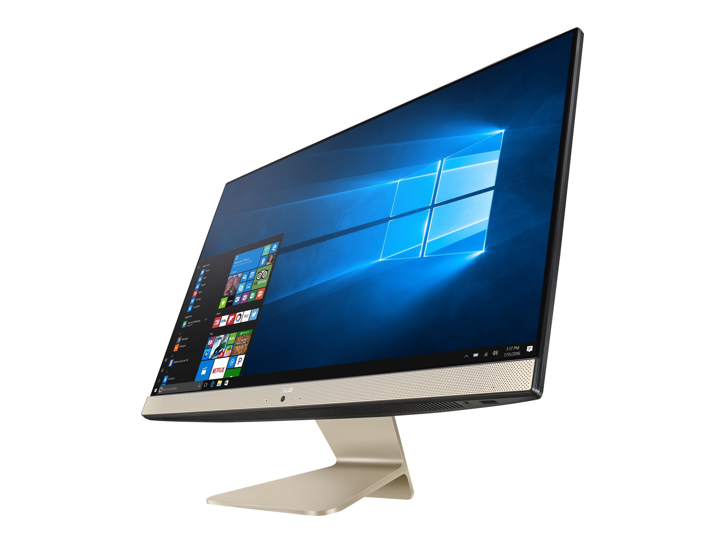 ASUS 23.8" FHD All-in-One Computer, Intel Pentium Gold 7505, 8GB RAM, 512GB SSD, Windows 10 Home, Gold, V241EA-DB003