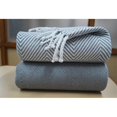 thumbnail image 1 of Affinity Linens HBTH100PCT-DGE Doux 100 pour Cent Coton Jeter avec Main Noué Franges-Colombe Gris, 1 of 1
