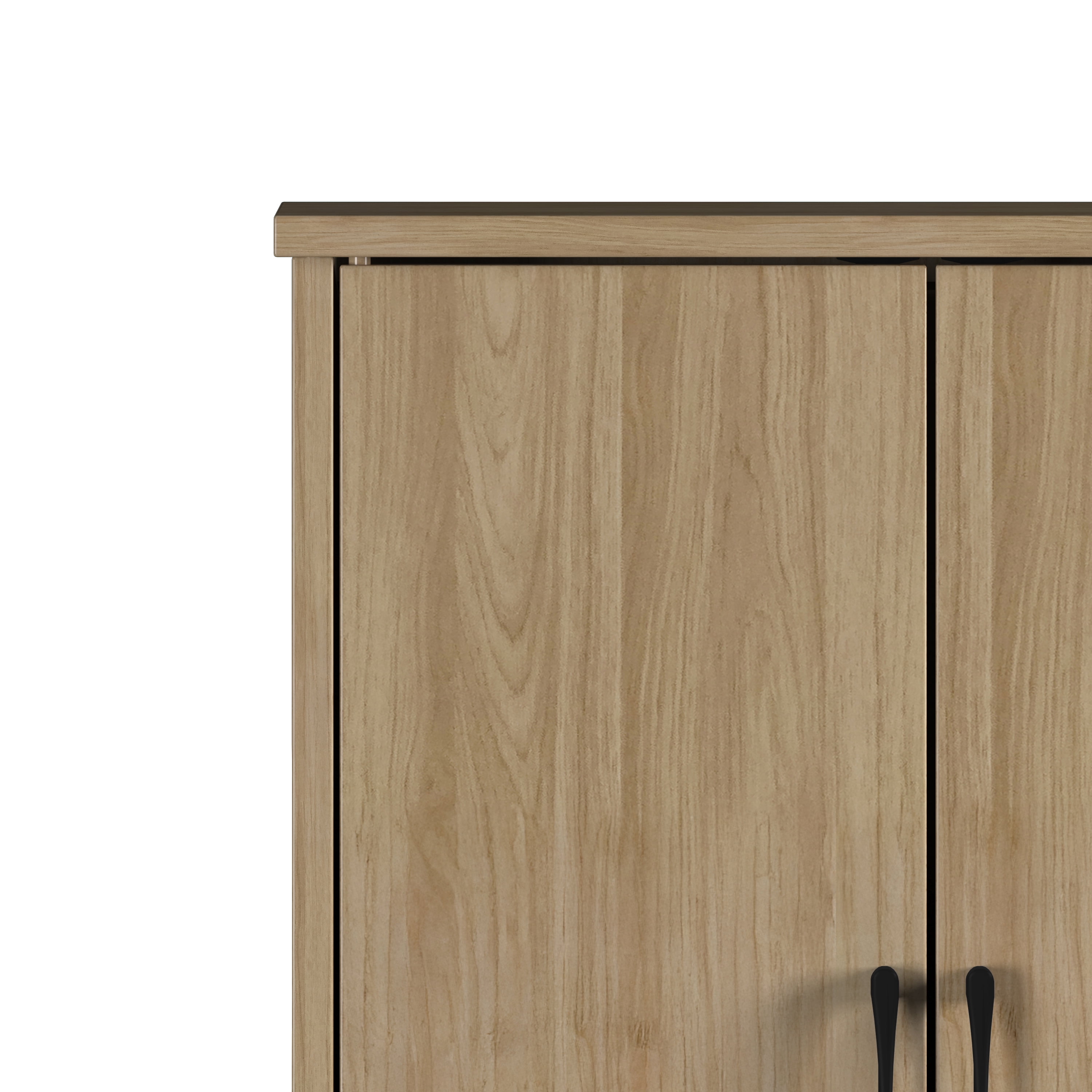Mainstays Ardent Adjustable 2-Shelf Wood Composite Home with Wall Anchor Tipping Restraint Kit over-the-Toilet Bathroom Storage Cabinet, Euro Oak, 1 Pack