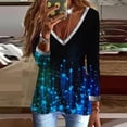 thumbnail image 2 of Sequin Tops Women's Long Sleeve T-shirts V Neck Love Heart Printed Sparkle Valentines Dressy Casual Tee Blouses, 2 of 5
