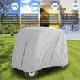 thumbnail image 2 of Unique Bargains Silver Tone Waterproof Sun Rain Resistant Golf Cart Protective Cover Polyester Fabric 242x162x168cm, 2 of 5