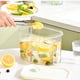 thumbnail image 4 of Dispensador de bebidas en nevera con grifo - Recipiente de almacenamiento de bebidas frías de 2,1L, jarra de plástico impermeable para zumos, té helado, agua - blanca o verde, 4 of 6
