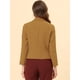 thumbnail image 4 of INSPIRE CHIC Chaqueta abierta de la chaqueta del traje de la cosecha del trabajo de la oficina del frente de las mujeres Caqui oscuro-Sólido XL, 4 of 6