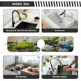 thumbnail image 7 of Coolnut Summer White Pond Lily Sink Splash Guard for Faucet 2 Packs Faucet Absorbent Mats, Lotus Flower Faucet Handle Drip Catcher Quickly Drying Mat for Kitchen Counter Bathroom, 14.9"x5.5", 7 of 7