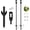 Blackx2, variant on ‌2 Pcs 16.5" Heavy Duty Metal Sign Stakes - 0.31" Thick Ground Mount for Lawn/Path Signs (Green) with Hardware Included‌‌