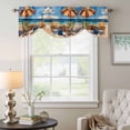 thumbnail image 6 of Summer Vacation Tie Up Valances Curtain, Adjustable Kitchen Ocean Beach Valances for Windows Decor, Rod Pocket Short Curtains Set for Bedroom/Bathroom, 42"x18", 6 of 9