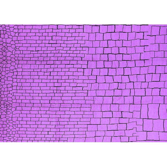Ahgly Company Indoor Rectangle Solid Purple Modern Area Rugs, 2' x 3'
