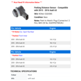 thumbnail image 2 of Parking Distance Sensor - Compatible with 2015 - 2016 Audi A3, 2 of 2
