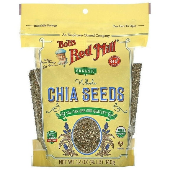 Bob's Red Mill, Organic Whole Chia Seeds, 12 oz