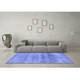 thumbnail image 3 of Ahgly Company Indoor Square Persian Blue Traditional Area Rugs, 4' Square, 3 of 4