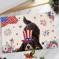 thumbnail image 2 of Door Mat Outside Entrance, Waterproof Outdoor Indoor Hello Welcome Doormat USA Flag Doormats 4th of July Celebrate Decor Colorful Stars Floor Mats Outdoor Indoor Non-Slip Doormat for Entryway 20x32IN, 2 of 5